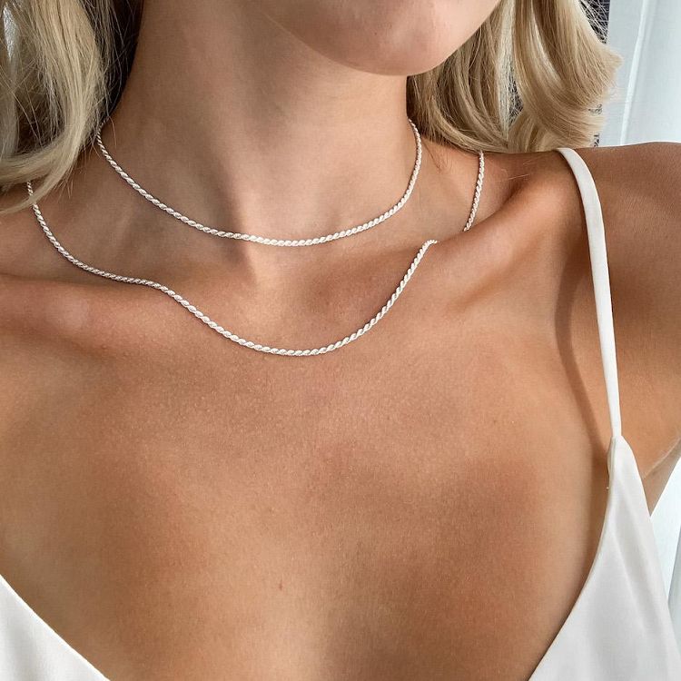Κολιέ Αλυσίδα Rope 3mm Από Ανοξείδωτο Ατσάλι MI15212