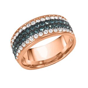 Δαχτυλίδι Από Ασήμι 925 Ροζ Επιχρυσωμένο Με Swarovski EX39373