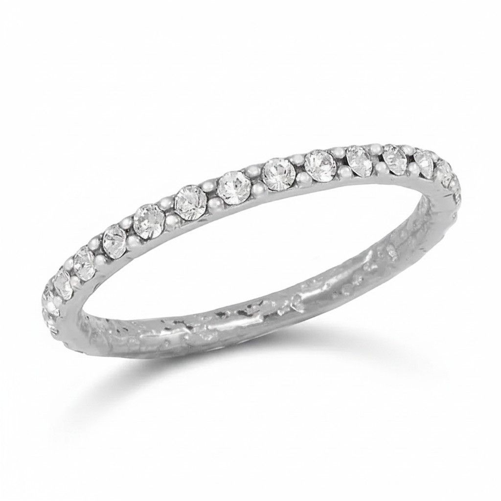 Δαχτυλίδι Από Ασήμι 925 Επιπλατινωμένο Με Swarovski EX39398